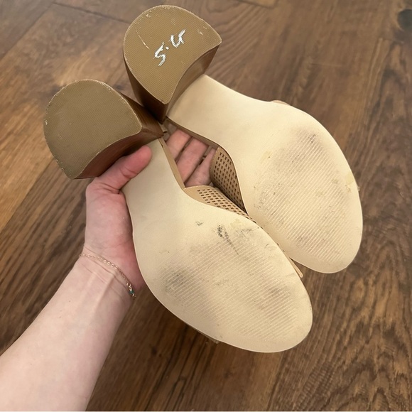 Steve Madden Sawyer Sandal Size 8.5 M Tan Neutral Stacked Heel boho neutral tan - Picture 8 of 8
